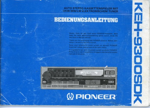 Pioneer ownwer manual - pioneer,