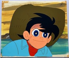 ANIME CEL SAMPEI TSURIKICHI SANPEI TAVOLA ORIGINALE MATCHING ANIMATION JAPAN '80