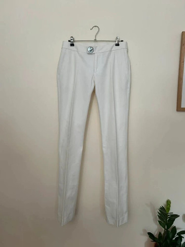 Pantalon cigarette blanc