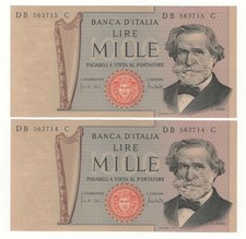 LOTTO X2 1000 LIRE GIUSEPPE VERDI II°  TIPO DECR   1971 NUMERI PROGRESSIVI