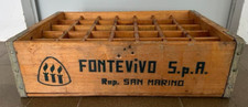 Vecchia cassa di legno per trasporto bibite Fontevivo Spa  Repubblica San Marino