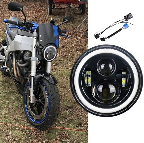 Faro proiettore moto led - 7'',