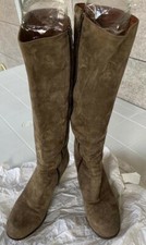 STIVALI CAMOSCIO DONNA N° 36 BEN TENUTI ALTI cm. 44 cuciti a mano