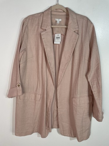 Blazer jill visone rosa lino - jill,