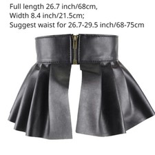 Eco Leather Pleated High Waist