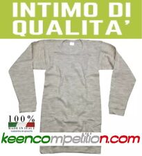 ★ MAGLIA INTERNA UOMO MISTO LANA 80% GIROCOLLO MANICA LUNGA MADE IN ITALY ★