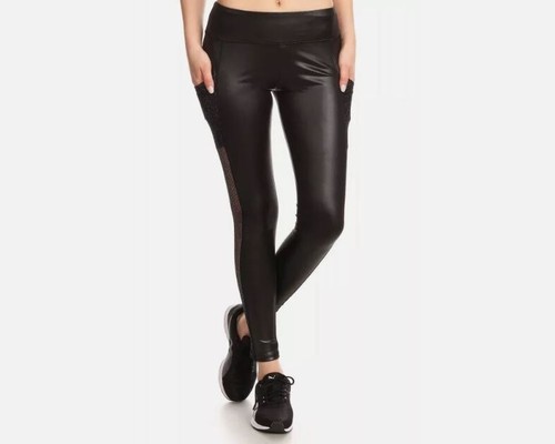 Leggings yado ecopelle nero - ecopelle,
