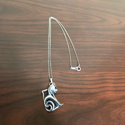 Collana con ciondolo gatto - , in
