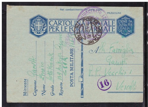 Timbro ww2 posta militare - timbro, 116