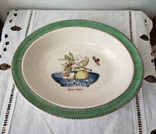 Wedgwood "Sarah's Garden" Coppa Ovale Verde Porcellana 30.5x25 cm.