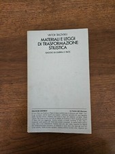 Viktor Sklovskij - Materiali e leggi di trasformazione stilistica - 1978