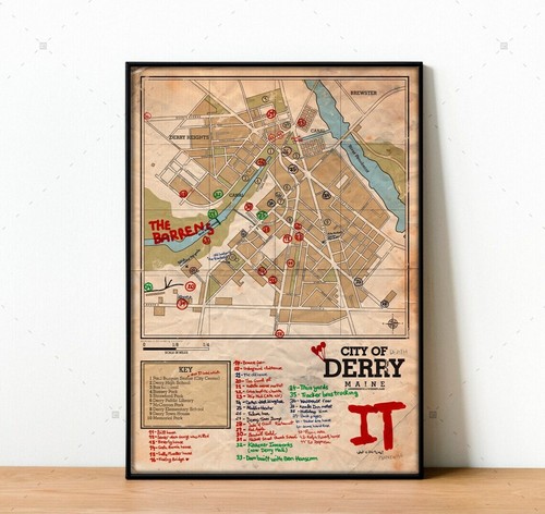 Stephen king poster derry - it-,
