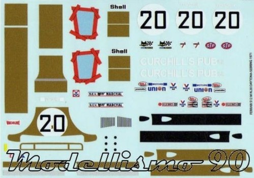 Decal sheet ferrari 512m - decal,
