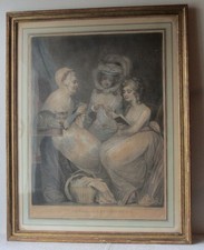 Antica stampa a colori con