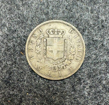 Moneta 1 Lira 1863 Vittorio