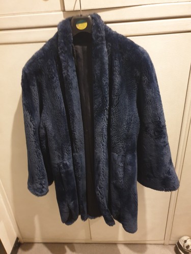 Pelliccia blu castorino - pelliccia,