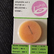 Saphir Stylus Tète de Lecture Adaptable Pathé 53 Melodyne VDSM         CL11h3