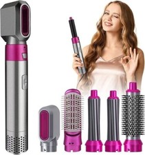 SPAZZOLA ASCIUGACAPELLI 5 IN 1 AD ARIA CALDA PIASTRA CON ACCESSORI 