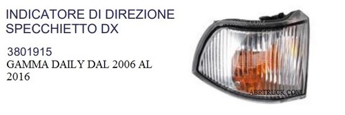 Freccia fanale specchio - fanale, su