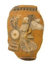 DEA FORTUNA TERRACOTTA REPERTO NON ANTICA APPENDE MURARE GELO OK  18x12 circa