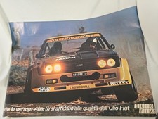 Poster  originale FIAT 131 Abarth OLIO FIAT Rally '80 68x98 Gros Tomasone Torino