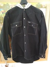 Giacca - Camicia Quicksilver con cappuccio in Cotone Nero Snowbord Taglia M