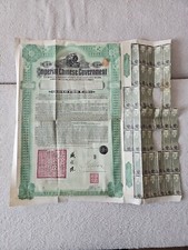20 sterline inglesi governo imperiale cinese datato 1911 ferrovia Hukuang Gold Bon
