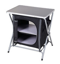 Tavolo armadio campeggio 2 in 1 - 64 x 60 cm - giardino picnic tenda cucina pieghevole