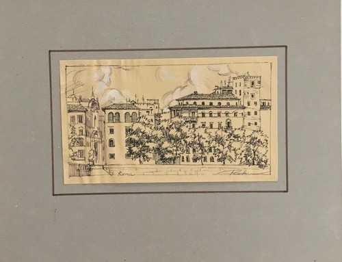 Disegno veduta castel - disegno,
