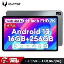 Headwolf 11 Pollici 2K FHD Android 13 16GB RAM 256GB ROM Tablet Dual SIM 4G LTE
