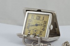 Rara Orologio Da Tavolo Top 935 Argento Rara Vintage