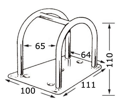 Porta tangone acciaio - porta,