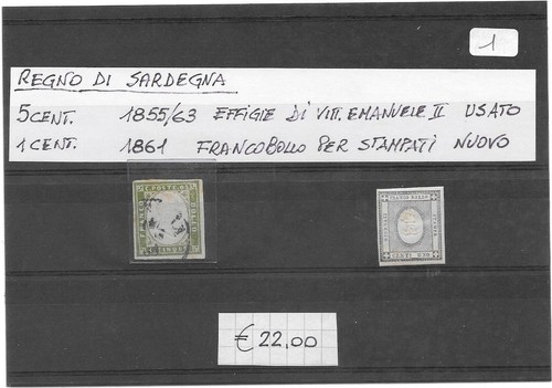 Francobolli regno sardegna - francobolli, di