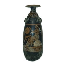 Vaso. Alabastro Fig Rosse Riproduzione Antica H Cm.16