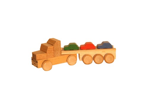 Gioco legno autotreno con - gioco, in