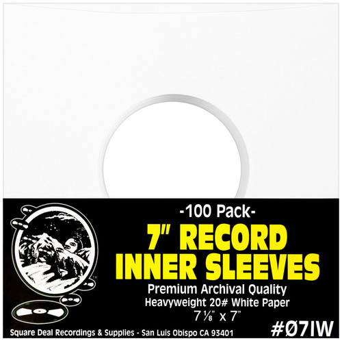 Record inner sleeves - (100), 7"