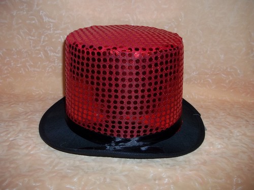 Cappello cilindro rosso con - cilindro,