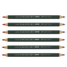 MATITA BICOLORE Faber-Castell CASTELL COLOR 873 - Set di 6 MATITE  rosso - blu