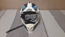  Casco Acerbis Linear Bianco Azzurro moto cross atv quad 0024473.893