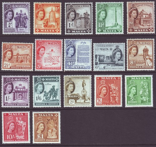 Malta 1956 246 262 set - 1956, sc