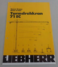 Scheda Tecnica Liebherr Gru A Torre 71 EC Del 12/1990