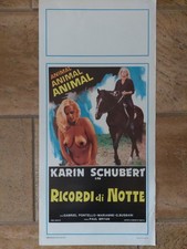 RICORDI DI NOTTE KARIN SCHUBERT GABRIEL PONTELLO ANIMAL  POSTER LOCANDINA SEXY 