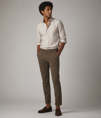 Pantaloni uomo zip bottone - pantaloni,