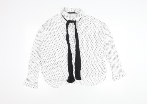 Blusa donna zara bianca pois - blusa,