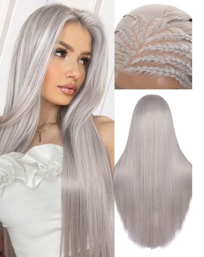 Parrucca grigio argento - ,