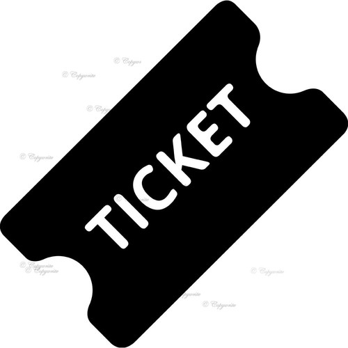 Cinema ticket vinyl decal - ticket,