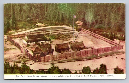 Cartolina tacoma old fort - tacoma,