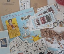 Tombola filatelia 500 anni Scoperta America Poste Annullo Natale '91 Francobolli