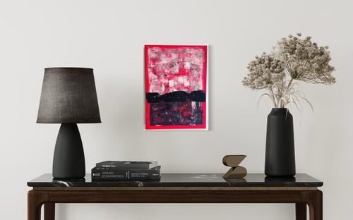 Quadro rosso originale arte