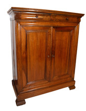 antica credenza cappuccina epoca metà  '800 stile Luigi Filippo in noce massello